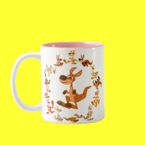Cute Cartoon Kangaroos Mandala Mug