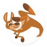 Cute Cartoon Kangaroo's Somersault Sticker