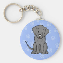 Cute Cartoon Labrador Keychain