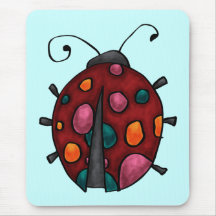 Cute Cartoon Ladybug Mouse Pads