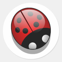 Cute Cartoon Ladybug Stickers