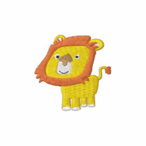 Cute Cartoon Lion embroidery Shirt Embroidered Polo Shirt