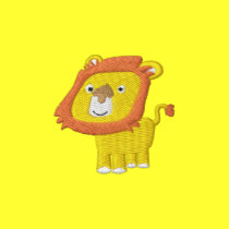 Cute Cartoon Lion embroidery Shirt embroidered shirts