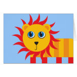 Cute Cartoon Lion Greeting Card