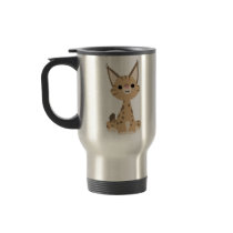 Cute Cartoon Lynx Travel Mug