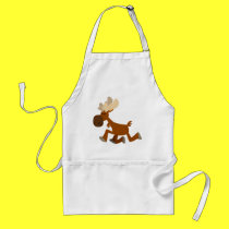 Cute Cartoon Merry Moose Apron