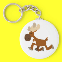 Cute Cartoon Merry Moose Keychain