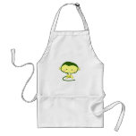 Cute Cartoon Monkey Eating A Banana Aprons