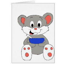 Cute Cartoon Mouse Greeting Card