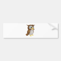 Cute Cartoon owl Bumper Stickers
