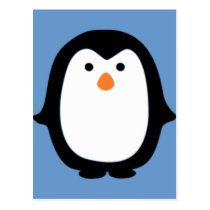 Cute Cartoon Penguin postcards