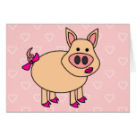 Cute Cartoon Pig Cards