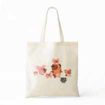 Cute Cartoon Pig Family Bag