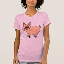 Cute Cartoon Pig T-shirts