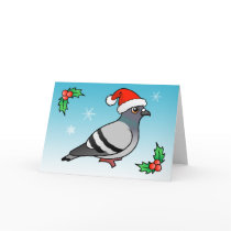 Cute Cartoon Pigeon Santa