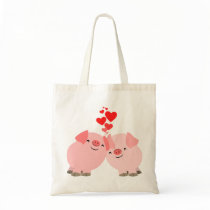 Cute Cartoon Pigs in Love Bag