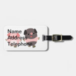 Cute Cartoon Pigs On a Walk Luggage Tag luggage tags