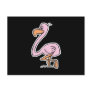 cute cartoon pink flamingo post cards