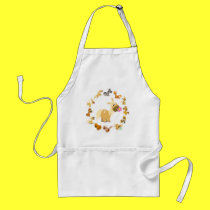 Cute Cartoon Ponies Mandala Cooking Apron