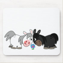 Cute Cartoon Ponies Standoff  Mousepad