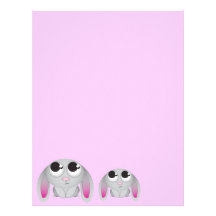 Cute Cartoon Rabbit Personalized Letterhead