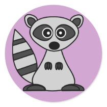 Cute Cartoon Raccoon Stickers