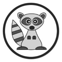 Cute Cartoon Raccoon Stickers
