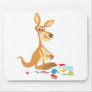 Cute Cartoon Rummaging Kangaroo Mousepad