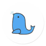 cute cartoon seal round stickers