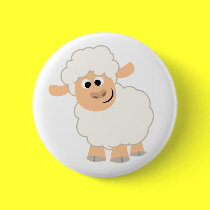 Cute Cartoon Sheep Button Badge