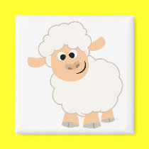 Cute Cartoon Sheep Magnet