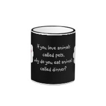 Cute Cartoon Sheep Vegetarian Customizable Black Mugs