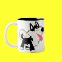 Cute Cartoon Siberian Husky Mug
