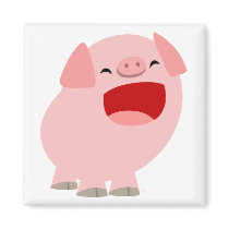 Cute Cartoon Singing Pig Magnet