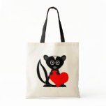 Cute Cartoon Skunk Holding Heart bags