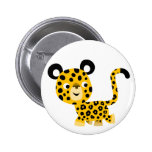 Cute Cartoon Smiling Leopard Button Badge buttons