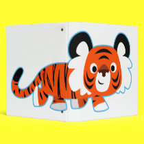 Cute Cartoon Tiger on The Prowl Avery Binder