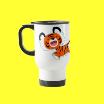Cute Cartoon Tiger On The Run Travel/Commuter Mug