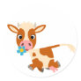 Cute Cartoon Trotting Cow  Sticker