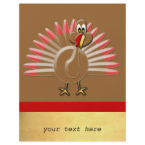 Cute Cartoon Turkey Business Flyer
