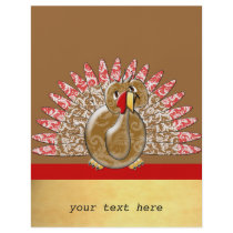 Cute Cartoon Turkey Business Flyer