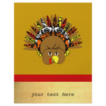 Cute Cartoon Turkey Business Flyer