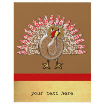 Cute Cartoon Turkey Business Flyer