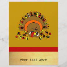 Cute Cartoon Turkey Business Flyer