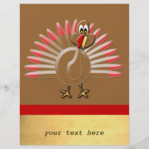 Cute Cartoon Turkey Business Flyer