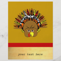 Cute Cartoon Turkey Business Flyer