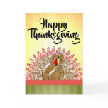 Cute Cartoon Turkey Damask Pattern
