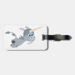 Cute Cartoon Unicorn In A Hurry Luggage Label luggage tags