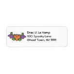 cute cartoon vampire bat custom return address labels