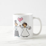 Cute Cartoon Wedding Couple Bride Groom Love Heart Mugs